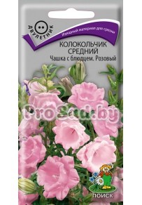 Колокольчик средний Чашка с блюдцем, розовый