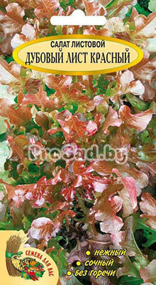 Салат листовой Дубовый лист красный